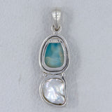 925 Sterling Silver Larimar Pendant