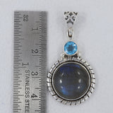 Labradorite Gemstone Silver Pendant