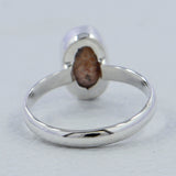 Raw Cobalto Calcite Druzy Silver Ring