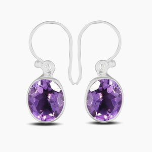 Amethyst Silver Earrings