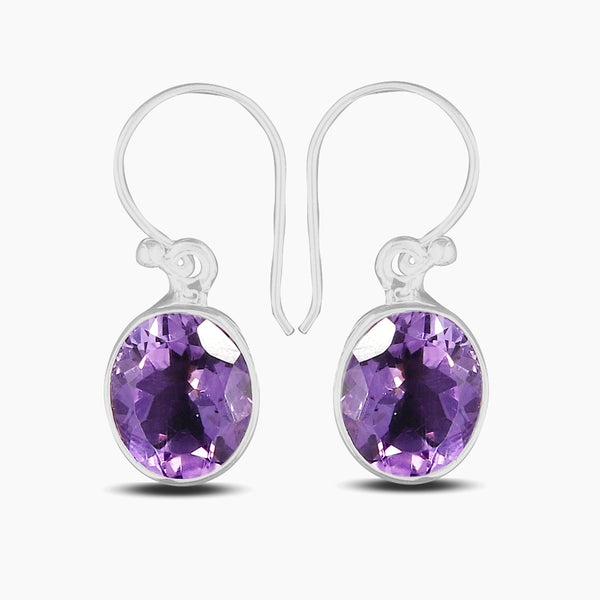 Amethyst Silver Earrings