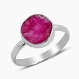 Raw Cobalto Calcite Druzy Silver Rings