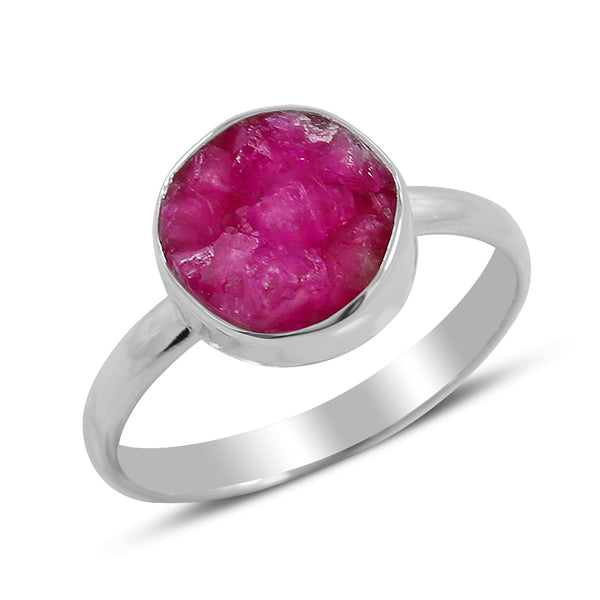 Raw Cobalto Calcite Druzy Silver Rings