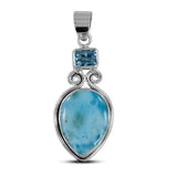 Larimar Sterling Silver Pendant