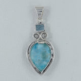 Larimar Sterling Silver Pendant