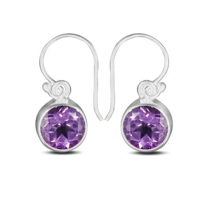 Amethyst Silver Earrings
