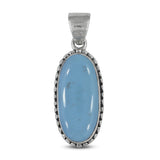 925 Sterling Silver Larimar Pendant