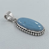 Larimar 925 Sterling Silver Pendant