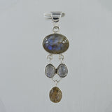 Singing Quartz 925 Sterling Silver Pendant