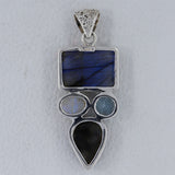 Labradorite Gemstone Silver Pendant