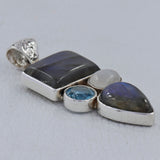 Labradorite Gemstone Silver Pendant