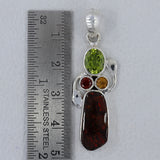 925 Sterling Silver Ammolite Pendant