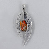 Rainbow Moonstone Silver Pendant