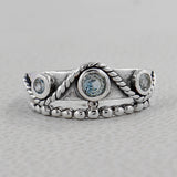 Blue Topaz Silver Ring