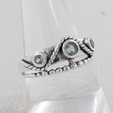 Blue Topaz Silver Ring