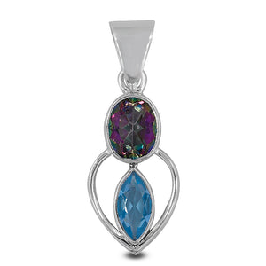 925 Sterling Silver Mystic Quartz Pendant