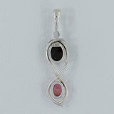 925 Silver Rainbow Calsilica Pendant