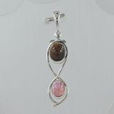 925 Silver Rainbow Calsilica Pendant