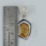 925 Sterling Silver Citrine Pendant