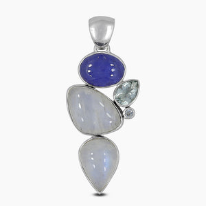 Rainbow Moonstone Silver Pendants