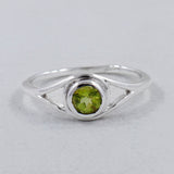 Natural Peridot Silver Ring