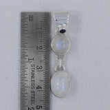 Rainbow Moonstone 925 Sterling Silver Pendant