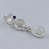 Rainbow Moonstone 925 Sterling Silver Pendant