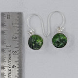 Chrome Diopside Silver Earrings