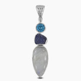 Rainbow Moonstone Silver Pendants