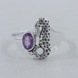 Rainbow Moonstone Sea Horse Designer Ring