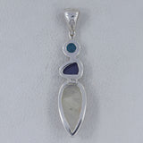 Rainbow Moonstone Silver Pendant