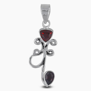 925 Sterling Silver Garnet Pendants