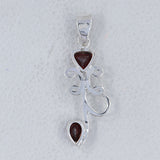 925 Sterling Silver Garnet Pendant