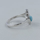 Rainbow Moonstone Sea Horse Designer Ring