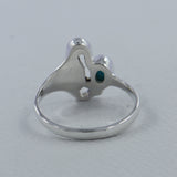 Rainbow Moonstone Sea Horse Designer Ring