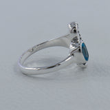 Rainbow Moonstone Sea Horse Designer Ring