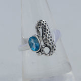 Rainbow Moonstone Sea Horse Designer Ring