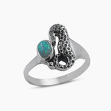 Rainbow Moonstone Sea Horse Designer Rings