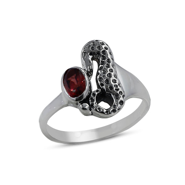 Rainbow Moonstone Sea Horse Designer Rings