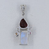 Rainbow Moonstone & Multi Tourmaline Pendant