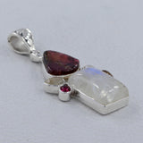 Rainbow Moonstone & Multi Tourmaline Pendant