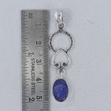 Rough Tanzanite 925 Sterling Silver Pendant