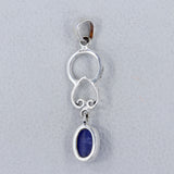 925 Sterling Silver Rough Tanzanite Pendant