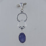 925 Sterling Silver Rough Tanzanite Pendant