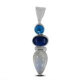 Rainbow Moonstone 925 Silver Pendant