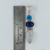 Rainbow Moonstone 925 Silver Pendant