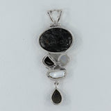 Tourmalinated Quartz Silver Pendant