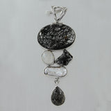 Tourmalinated Quartz Silver Pendant