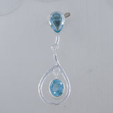 925 Sterling Silver Blue Topaz Pendant