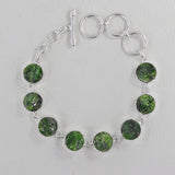 Raw Chrome Diopside Bracelet Rough Stone Jewelry